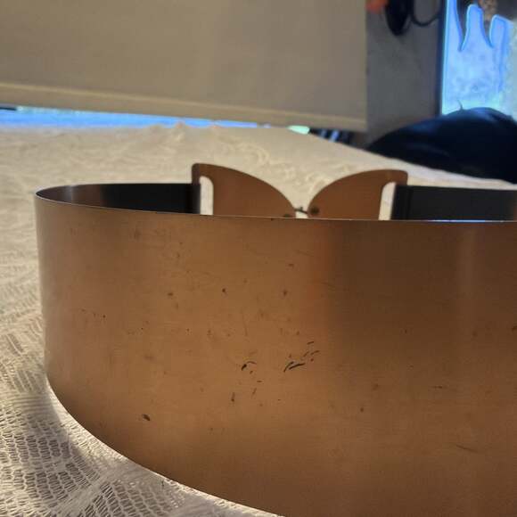 VINTAGE! 1950’s Solid Copper Leaf Adorned Belt 25”boho Whimsigoth Cinch Belt main image 15
